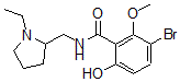 CAS#: 107188-90-9, 3-Bromo-N-[(1-Ethylpyrrolidin-2-Yl)Methyl]-6-Hydroxy-2-Methoxybenzamide