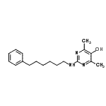 CAS 登录号：107361-33-1， 4,6-二甲基-2-[(6-苯基己基)氨基]-5-嘧啶醇