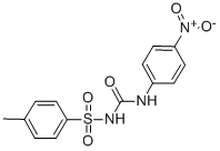 CAS 登录号：107410-59-3， 1-(4-甲基苯基)磺酰基-3-(4-硝基苯基)脲