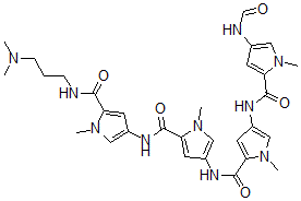 CAS 登录号：107561-34-2， N-(3-二甲基氨基丙基)-4-[[4-[[4-[(4-甲酰氨基-1-甲基吡咯-2-羰基)氨基]-1-甲基吡咯-2-羰基]氨基]-1-甲基吡咯-2-羰基]氨基]-1-甲基吡咯-2-甲酰胺