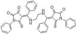 CAS#: 107888-02-8, (4E)-4-[[2-[[(E)-(4,5-Dioxo-1-Phenyl-2-Sulfanylidenepyrrolidin-3-Ylidene)-Phenylmethyl]Amino]Ethylamino]-Phenylmethylidene]-1-Phenyl-5-Sulfanylidenepyrrolidine-2,3-Dione