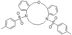 CAS#: 107933-32-4, 5,10-Bis[(4-methylphenyl)sulfonyl]-5,6,7,8,9,10,15,17-octahydrodibenzo[c,k][1,5,10]oxadiazacyclotridecine