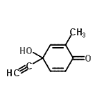 CAS 登录号：108015-76-5， 4-乙炔基-4-羟基-2-甲基-2,5-环己二烯-1-酮