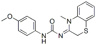 CAS 登录号：108176-77-8， (1E)-3-(4-甲氧基苯基)-1-(4-甲基-1,4-苯并噻嗪-3-亚基)脲