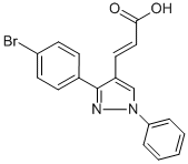 CAS 登录号：108446-73-7， (E)-3-[3-(4-溴苯基)-1-苯基吡唑-4-基]丙-2-烯酸酯