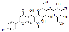 CAS#: 108657-24-5, 6-(4-O-beta-D-glucopyranosyl-beta-D-glucopyranosyl)-5-hydroxy-2-(4-hydroxyphenyl)-7-methoxy-4H-1-Benzopyran-4-one