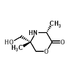 CAS 登录号：108713-79-7， (3R,5S)-5-(羟基甲基)-3,5-二甲基-2-吗啉酮