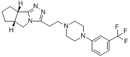 CAS#: 108785-69-9, (-)-cis-5,5a,6,7,8,8a-Hexahydro-3-(2-(4-(alpha,alpha,alpha-trifluoro-m-tolyl)-1-piperazinyl)ethyl)cyclopenta(3,4)pyrrolo(2,1-c)-s-triazole