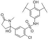 CAS#: 108894-39-9, 2-Chloro-N-[4-Hydroxy-3,5-Di(Propan-2-Yl)Phenyl]-5-(2-Hydroxy-1-Methyl-5-Oxopyrrolidin-2-Yl)Benzenesulfonamide