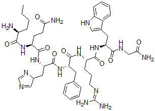 CAS 登录号：109022-88-0， L-正亮氨酰-L-谷氨酰胺酰-L-组氨酰-L-苯丙氨酰-L-精氨酰-L-色氨酰甘氨酰胺