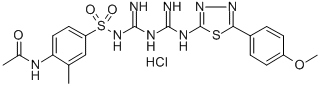 CAS#: 109193-53-5, N-(4-(((Imino((Imino((5-(4-Methoxyphenyl)-1,3,4-Thiadiazol- 2-Yl)Amino)Methyl)Amino)Methyl)Amino)Sulfonyl)-2-Methylphenyl)-Acetamide Mono Hydrochloride