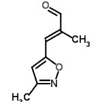 CAS 登录号：109203-42-1， (2E)-2-甲基-3-(3-甲基-1,2-恶唑-5-基)丙烯醛