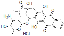 CAS#: 109485-65-6, 7-(4-Amino-5-Hydroxy-6-Methyloxan-2-Yl)Oxy-6,9,11-Trihydroxy-9-(2-Methylpropanoyl)-8,10-Dihydro-7H-Tetracene-5,12-Dione Hydrochloride