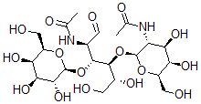 CAS 登录号：110101-22-9， N-[(2S,3R,4R,5R,6R)-2-[(2R,3S,4R,5R)-5-乙酰氨基-1,2-二羟基-6-氧代-4-[(2R,3R,4S,5R,6R)-3,4,5-三羟基-6-(羟基甲基)四氢吡喃-2-基]氧基己烷-3-基]氧基-4,5-二羟基-6-(羟基甲基)四氢吡喃-3-基]乙酰胺