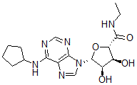 CAS#: 110299-05-3, (2S,3S,4R,5R)-5-[6-(Cyclopentylamino)Purin-9-Yl]-N-Ethyl-3,4-Dihydroxyoxolane-2-Carboxamide