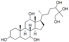 CAS#: 110612-30-1, (3R,5S,7R,8R,9S,10S,12S,13R,14S,17R)-10,13-Dimethyl-17-[(2R,5S)-5,6,7-Trihydroxy-6-Methylheptan-2-Yl]-2,3,4,5,6,7,8,9,11,12,14,15,16,17-Tetradecahydro-1H-Cyclopenta[a]Phenanthrene-3,7,12-Triol