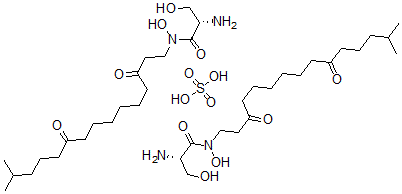 CAS 登录号:11075-87-9, 脂黄霉素硫酸盐(2:1)