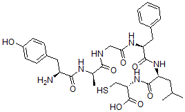 CAS#: 110881-59-9, 2-Ala-6-cys-leu-enkephalin