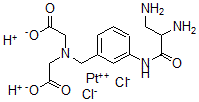 CAS 登录号:110947-34-7, 二氯-(3-(亚甲基亚胺二乙酸)苯基-(2',3'-二氨基丙酰胺))铂(II)