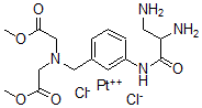 CAS#: 110947-38-1, Dichloro-(4-methyleneiminodiacetic acid dimethyl ester)phenyl-(2',3'-diaminopropionamide)platinum(II)