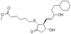 CAS#: 111037-12-8, Methyl 6-[(1R,2S,3R)-2-[(E)-5-Cyclohexyl-3-Hydroxypent-1-Enyl]-3-Hydroxy-5-Oxocyclopentyl]Sulfanylhexanoate