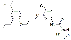 CAS#: 111130-13-3, N-(5-(3-(4-Acetyl-3-hydroxy-2-propylphenoxy)propoxy)-4-chloro-2-methylphenyl)-1H-tetrazole-5-carboxamide monosodium salt