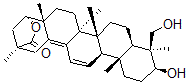 CAS 登录号:111150-27-7, (3beta,4beta,20beta,22beta)-3,22,23-三羟基齐墩果-11,13(18)-二烯-29-酸 gamma-内酯