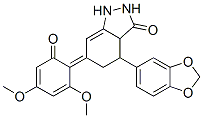 CAS 登录号:111570-63-9, (6E)-4-(1,3-苯并二氧戊环-5-基)-6-(2,4-二甲氧基-6-氧代-1-环己-2,4-二烯亚基)-2,3A,4,5-四氢-1H-吲唑-3-酮
