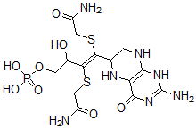 CAS#: 111589-64-1, [(E)-3,4-Bis[(2-Amino-2-Oxoethyl)Sulfanyl]-4-(2-Amino-4-Oxo-5,6,7,8-Tetrahydro-1H-Pteridin-6-Yl)-2-Hydroxybut-3-Enyl] Dihydrogen Phosphate