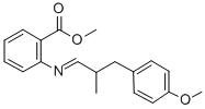 CAS#: 111753-62-9, 2-[[3-(4-methoxyphenyl)-2-methyl-propylidene]amino]benzoic acid methyl ester