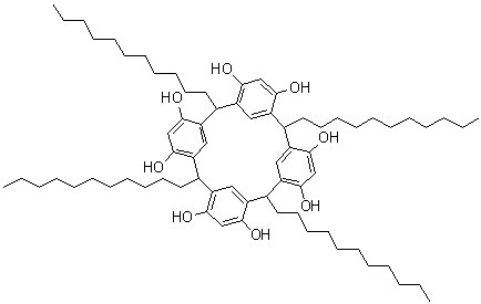 CAS 登录号：112247-07-1， 2,8,14,20-四十一烷基五环[19.3.1.1<sup>3,7</sup>.1<sup>9,13</sup>.1<sup>15,19</sup>]二十八碳-1(25),3(28),4,6,9(27),10,12,15(26),16,18,21,23-十二烯-4,6,10,12,16,18,22,24-八醇