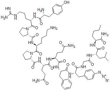 CAS 登录号：112396-65-3， 酪氨酰(0)-(4'-N3)苯丙氨酰(8)-正亮氨酰(11)-物质P