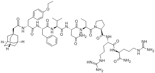 CAS#: 112465-00-6, O-Ethyl-N-(Tricyclo[3.3.1.1(3,7)]Dec-1-Ylacetyl)-D-Tyrosyl-L-Phenylalanyl-L-Valyl-L-Asparaginyl-(2S)-2-Aminobutanoyl-L-Prolyl-L-Arginyl-L-Argininamide