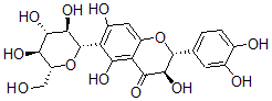 CAS 登录号：112494-39-0， (2R,3R)-2-(3,4-二羟基苯基)-3,5,7-三羟基-6-[(2S,3R,4R,5S,6R)-3,4,5-三羟基-6-(羟基甲基)四氢吡喃-2-基]色满-4-酮