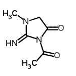 CAS 登录号：112538-45-1， 3-乙酰基-2-亚氨基-1-甲基-咪唑烷-4-酮