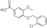 CAS 登录号：113457-27-5， 4-[(2-氯苄基)氧基]-3-甲氧基苯甲酸