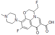 CAS#: 113472-55-2, 9-Fluoro-3-Fluoromethyl-2,3-Dihydro-10-(4-Methyl-1-Piperazinyl)-7-Oxo-7H-Pyrido(1,2,3-De)(1,4)-Benzoxazine-6-Carboxylic Acid