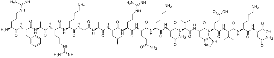 CAS#: 113731-96-7, L-Arginyl-L-Phenylalanyl-L-Alanyl-L-Arginyl-L-Lysylglycyl-L-Alanyl-L-Leucyl-L-Arginyl-L-Glutaminyl-L-Lysyl-L-Asparaginyl-L-Valyl-L-Histidyl-L-alpha-Glutamyl-L-Valyl-L-Lysyl-L-Asparagine