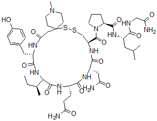 CAS 登录号：113789-44-9， 1'-(1'-甲基-4'-硫代哌啶)乙酸-缩宫素