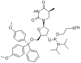 CAS#: 113901-09-0, 5'-O-[Bis(4-Methoxyphenyl)Phenylmethyl]-5,6-Dihydro-Thymidine 3'-[2-Cyanoethylbis(1-Methylethyl)Phosphoramidite]
