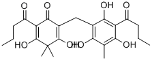 CAS#: 114-42-1, 2-Butanoyl-4-[(3-Butanoyl-2,4,6-Trihydroxy-5-Methylphenyl)Methyl]-3,5-Dihydroxy-6,6-Dimethylcyclohexa-2,4-Dien-1-One