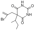 CAS 登录号:1142-70-7, 5-(2-溴丙-2-烯基)-5-丁烷-2-基-1,3-二嗪农-2,4,6-三酮