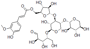 CAS#: 114216-65-8, O-beta-Xylopyranosyl-(1-4)-O-(5-O-Feruloyl-alpha-Arabinofuranosyl-(1-3))-O-beta-Xylopyranosyl-(1-4)-Xylopyranose