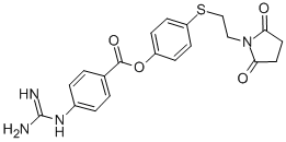 CAS 登录号：114568-26-2， 4-(2-琥珀酰亚胺基乙硫基)苯基4-胍基苯甲酸酯