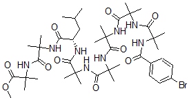 CAS#: 114640-52-7, Methyl 2-[[2-[[(2S)-2-[[2-[[2-[[2-[[2-[[2-[(4-Bromobenzoyl)Amino]-2-Methylpropanoyl]Amino]-2-Methylpropanoyl]Amino]-2-Methylpropanoyl]Amino]-2-Methylpropanoyl]Amino]-2-Methylpropanoyl]Amino]-4-Methylpentanoyl]Amino]-2-Methylpropanoyl]Amino]-2-Methylpropanoate