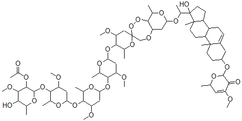 CAS#: 114828-46-5, [5-Hydroxy-2-[6-[6-[6-[7-[1-[17-Hydroxy-3-[(4-Methoxy-6-Methyl-3-Oxo-6H-Pyran-2-Yl)Oxy]-10,13-Dimethyl-1,2,3,4,7,8,9,11,12,14,15,16-Dodecahydrocyclopenta[a]Phenanthren-17-Yl]Ethoxy]-4'-Methoxy-2',9-Dimethylspiro[4,5A,6,7,9,9alpha-Hexahydropyrano[4,3-f][1,2,5]Trioxepine-3,6'-Oxane]-3'-Yl]Oxy-4-Methoxy-2-Methyloxan-3-Yl]Oxy-4-Methoxy-2-Methyloxan-3-Yl]Oxy-4-Methoxy-2-Methyloxan-3-Yl]Oxy-4-Methoxy-6-Methyloxan-3-Yl] Acetate
