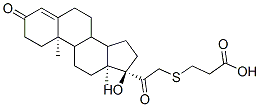 CAS 登录号：114967-87-2， 3-[2-[(10R,13S,17R)-17-羟基-10,13-二甲基-3-氧代-2,6,7,8,9,11,12,14,15,16-十氢-1H-环戊二烯并[a]菲-17-基]-2-氧代乙基]硫基丙酸
