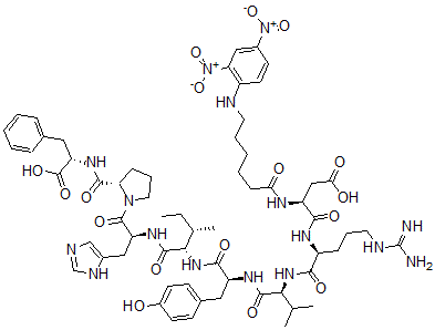 CAS#: 115082-70-7, (2,4-Dinitrophenyl)Aminohexanoylangiotensin II