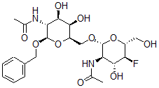 CAS 登录号:115973-78-9, 苄基2-乙酰氨基-6-O-(2-乙酰氨基-2,4-二脱氧-4-氟吡喃葡萄糖基)-2-脱氧吡喃半乳糖苷