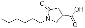 CAS 登录号：116167-27-2， 1-己基-5-氧代-3-吡咯烷羧酸